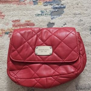 Michael Kors Red Quilted Crossbody